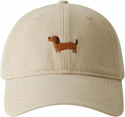 Cartoon-Dachshund-Embroidery-Baseball-Cap