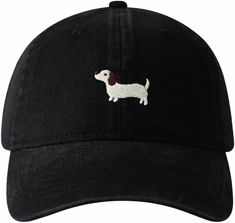 Cartoon-Dachshund-Embroidery-Baseball-Cap