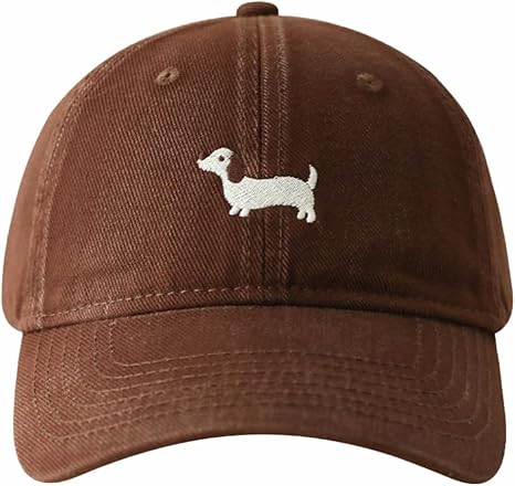 Cartoon-Dachshund-Embroidery-Baseball-Cap