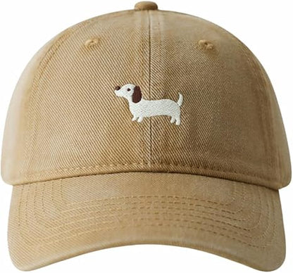 Cartoon-Dachshund-Embroidery-Baseball-Cap