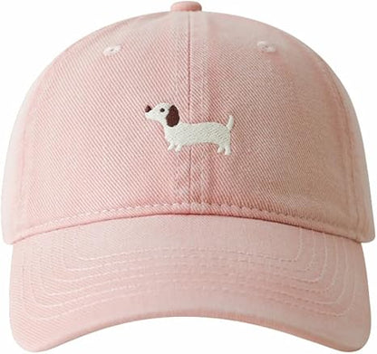 Cartoon-Dachshund-Embroidery-Baseball-Cap