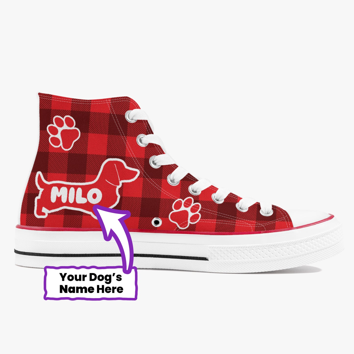 Milo - Personalized High-Top Canvas Shoes