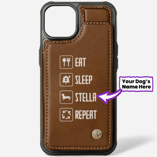 Beanie - Personalized  Leather Wallet Case for for iPhone & Samsung