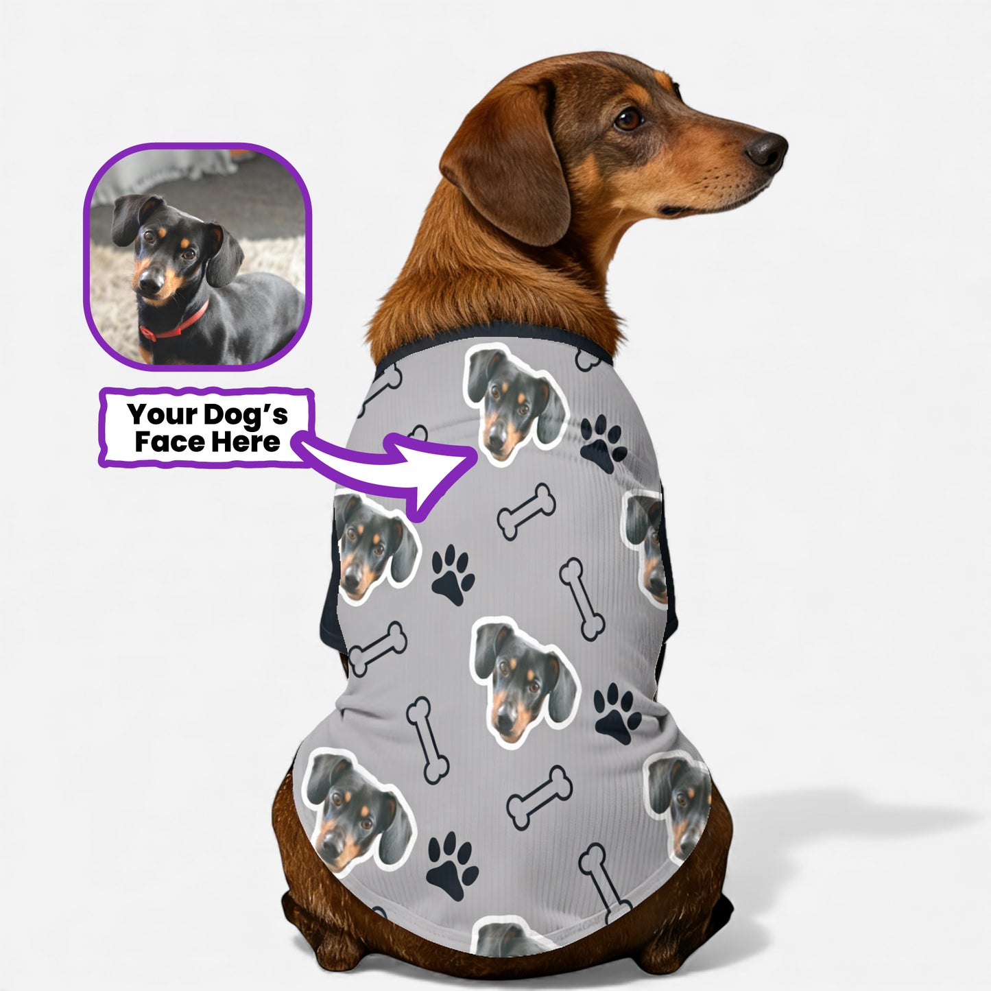 Link - Personalized Wool Sweater for Doxie