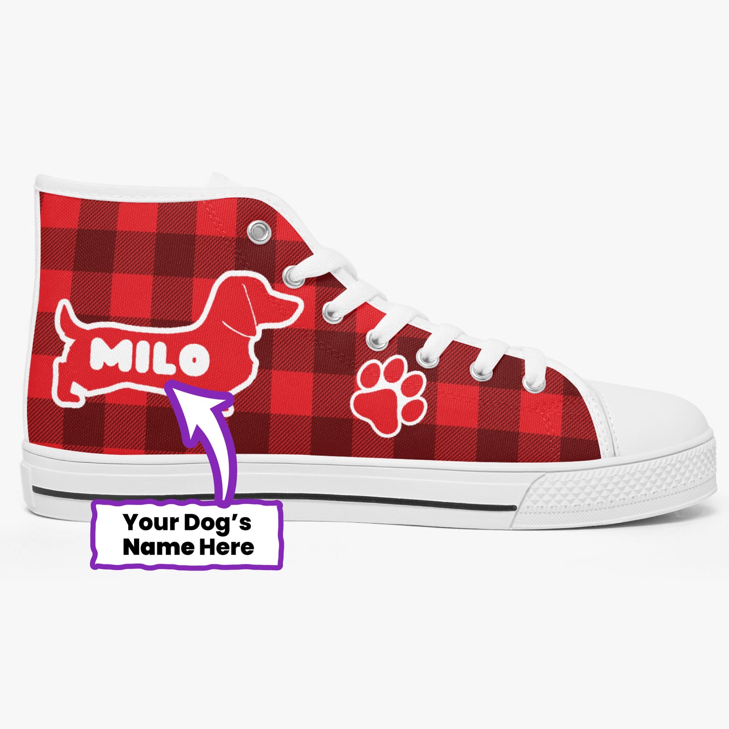 Milo - Personalized Classic High-Top Canvas Shoes