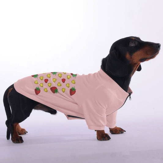 Neville - zip-up hooded sweatshirt for dachshund