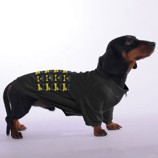 Sophie - zip-up hooded sweatshirt for dachshund