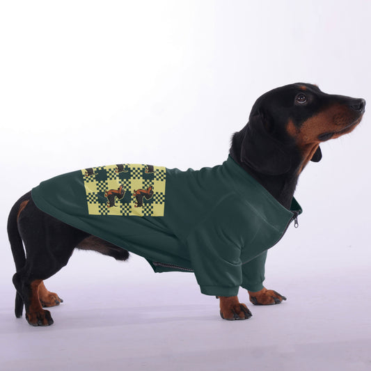 Rolo - zip-up hooded sweatshirt for dachshund