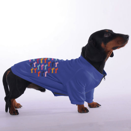 Maple - zip-up hooded sweatshirt for dachshund