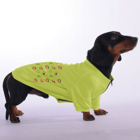 Cooper - zip-up hooded sweatshirt for dachshund