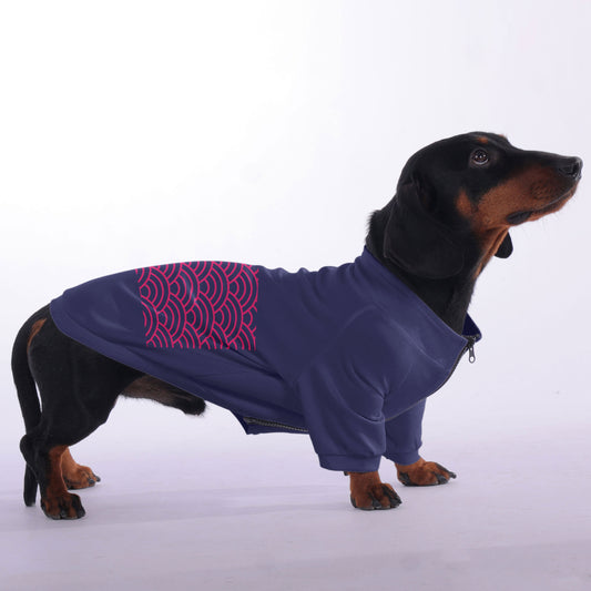 Lotte - zip-up hooded sweatshirt for dachshund