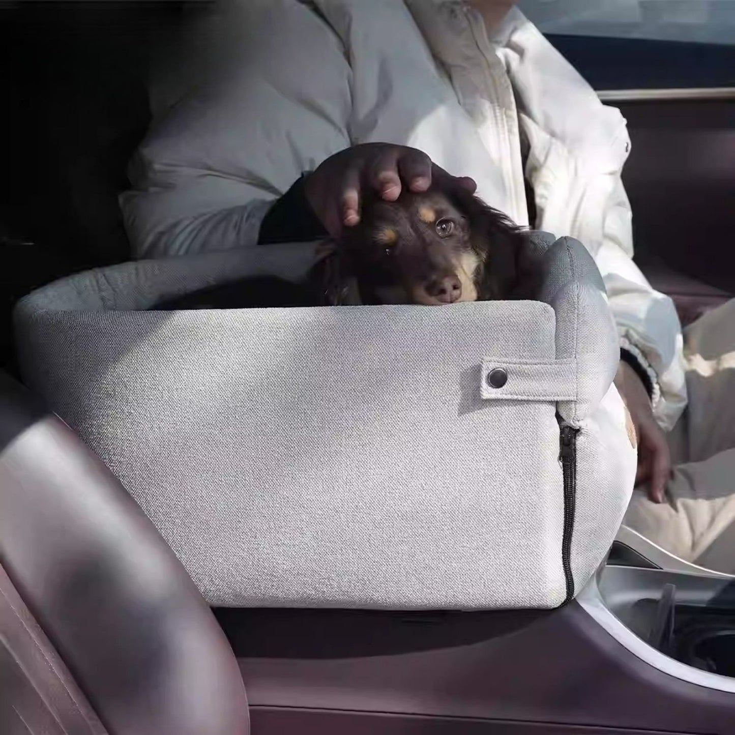 Dachshund-Car-Safety-Bed-Ultimate-Travel-Comfort-Seat-for-Small-Dogs