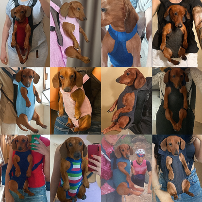 PawCuddle Dachshund Backpack Carrier – Hands-Free Comfort Secure Carrier