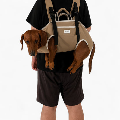PawVentura dachshund backpack carrier with horizontal support, view 4