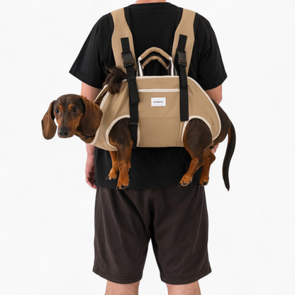PawVentura dachshund backpack carrier with horizontal support, view 7