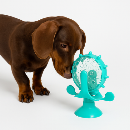 Dachshund Puzzle Toy – Treat Slow Feed Play Wheel Toy