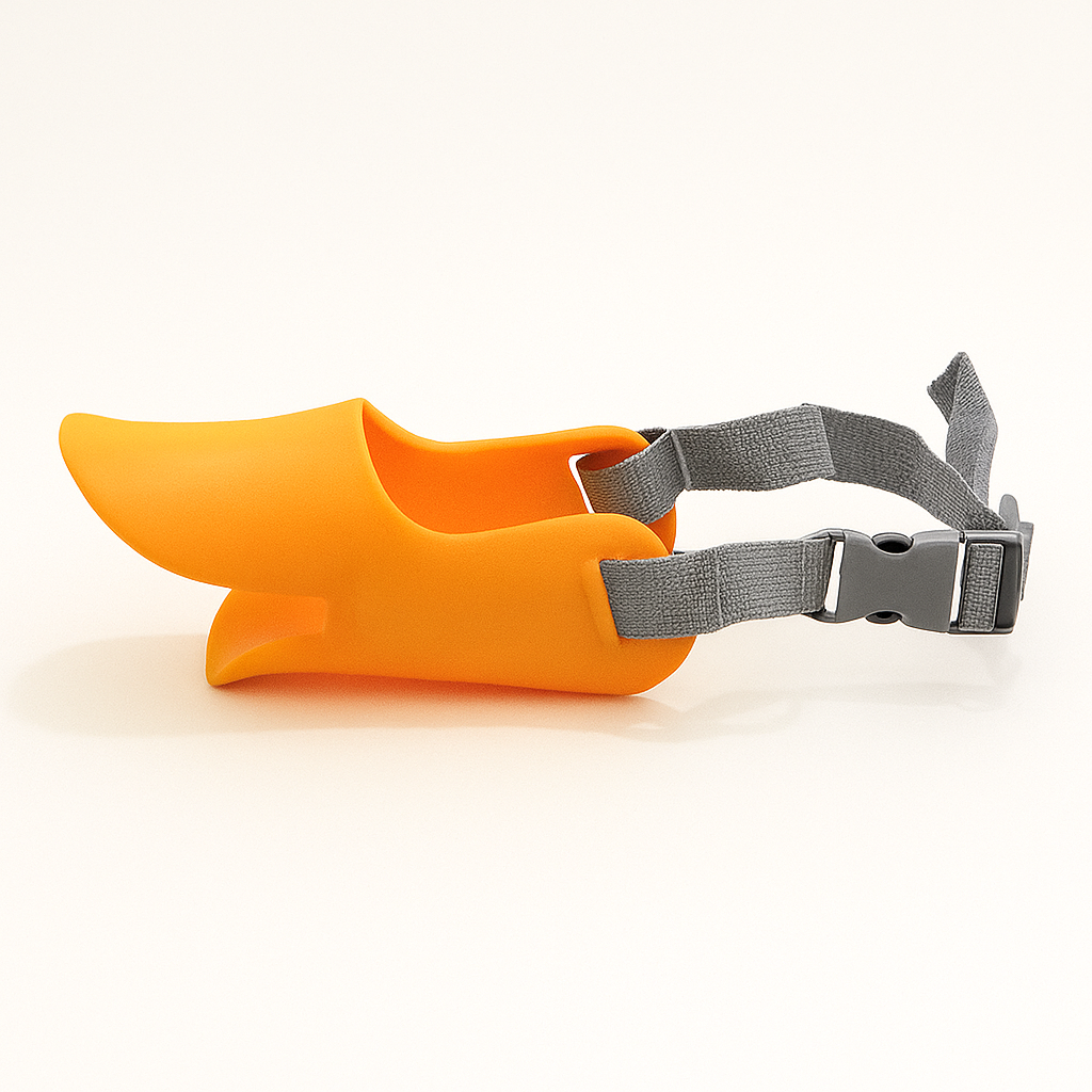 Dachshund Silicone Muzzle – Duck-Shaped Anti-Bite No-Bark Mouth Cover