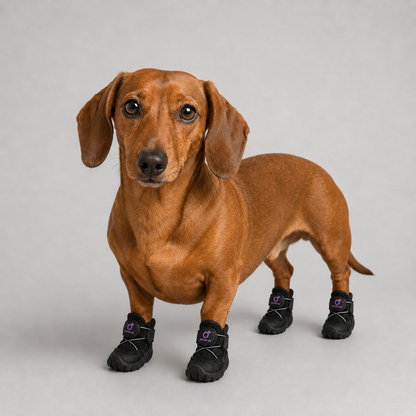 DoxiStep Dachshund Mesh Shoes – Anti-Slip Swivel Button Summer Dog Boots