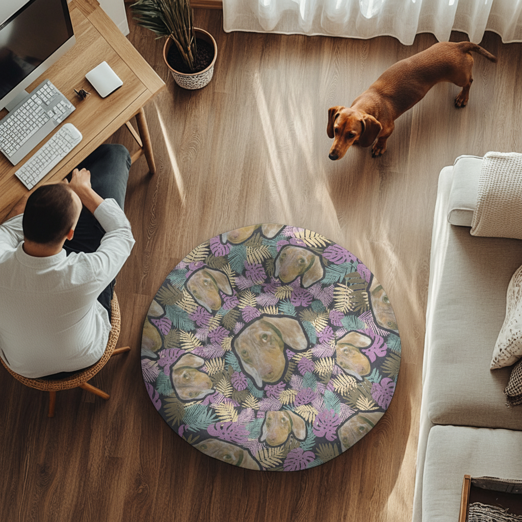 Biscuit - Personalized Cloud-Comfort Large Dachshund Bed | Anti-Anxiety Donut Bed for Dachshunds