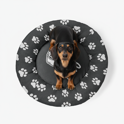Lola - Personalized Cloud-Comfort Large Dachshund Bed | Anti-Anxiety Donut Bed for Dachshunds
