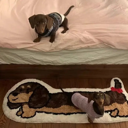 Funny-Dachshund-Plush-Rug–Dog-Carpet-for-Bedroom-Decor