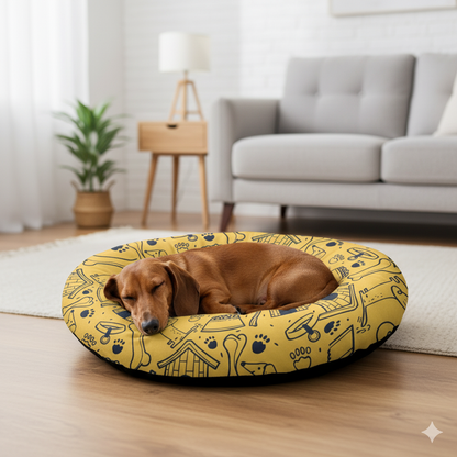 Nova - Cloud-Comfort Dachshund Bed | Anti-Anxiety Donut Bed for Dachshunds