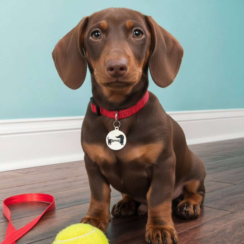Peanut - Custom Dachshund Tag | Double-Sided ID