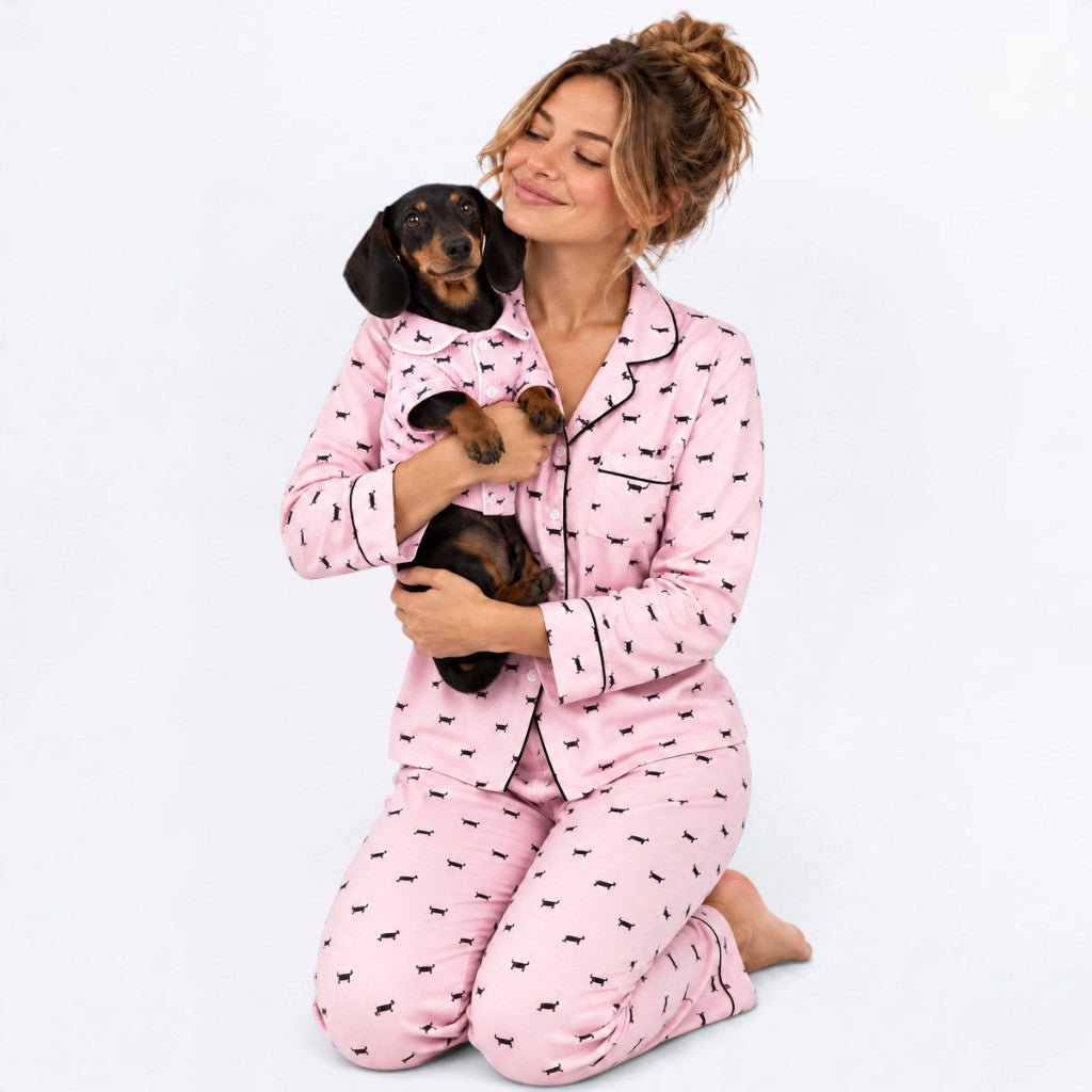 Princess  – Matching Women's Satin Pajamas | Soft Silky Two-Piece Sleepwear Set