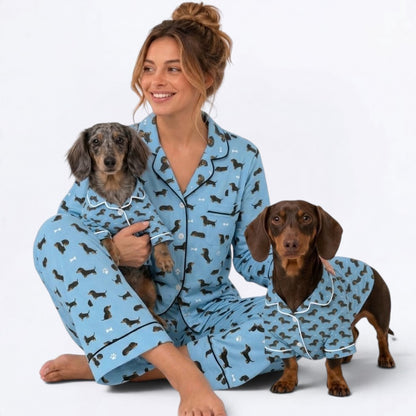 Sunny  – Matching Women's Satin Pajamas | Soft Silky Two-Piece Sleepwear Set