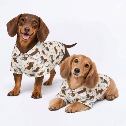 Tyson  – Matching Dachshund Pajamas | Soft Satin Pajamas
