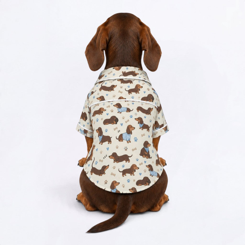 Tyson  – Matching Dachshund Pajamas | Soft Satin Pajamas