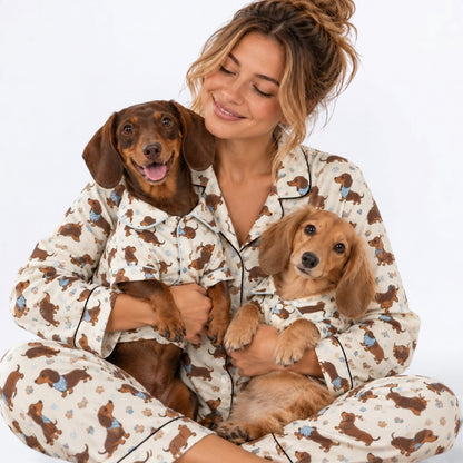 Tyson  – Matching Women's Satin Pajamas | Soft Silky Two-Piece Sleepwear Set