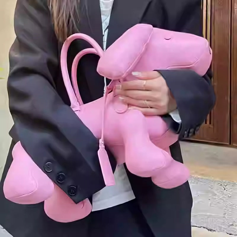 Dachshund Shaped Crossbody Bag for Women – PU Leather Handbag