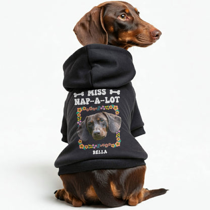 Nap-a-Lot  – Personalized Dachshund Hoodies with Your Doxie’s Name & Photo – Stylish, Cozy & Made from Premium 100% Cotton
