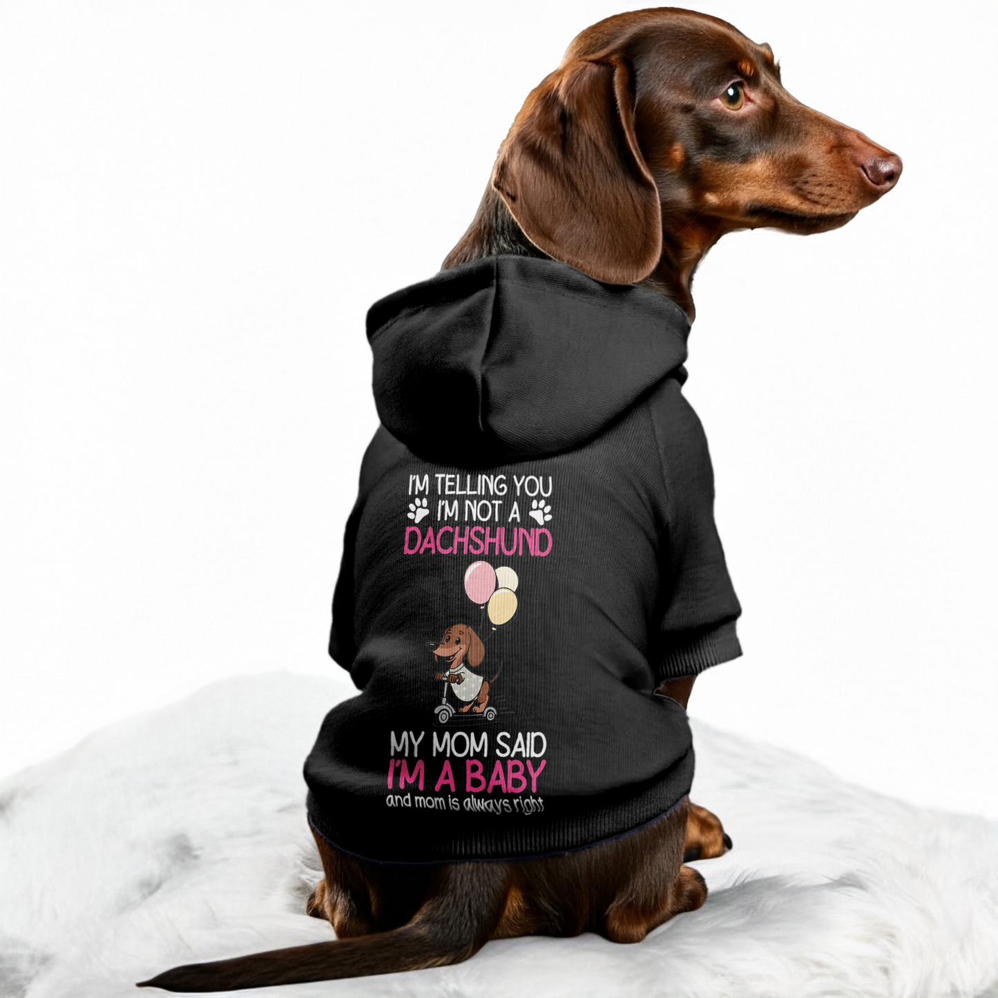 I’m a baby - Personalized Dachshund Hoodies with Funny Quotes – Stylish, Cozy, and Premium 100% Cotton