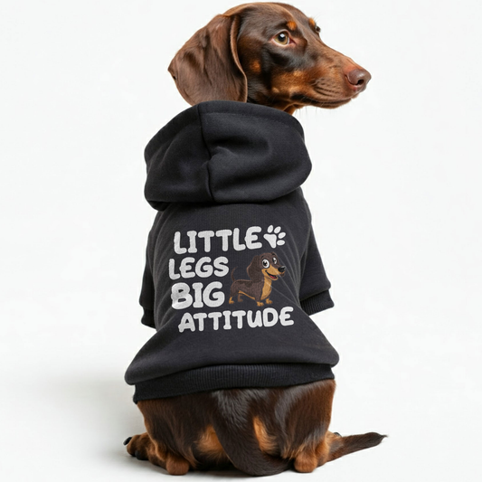 Little Legs, BIG ATTITUDE - Personalized Dachshund Hoodies with Funny Quotes – Stylish, Cozy, and Premium 100% Cotton