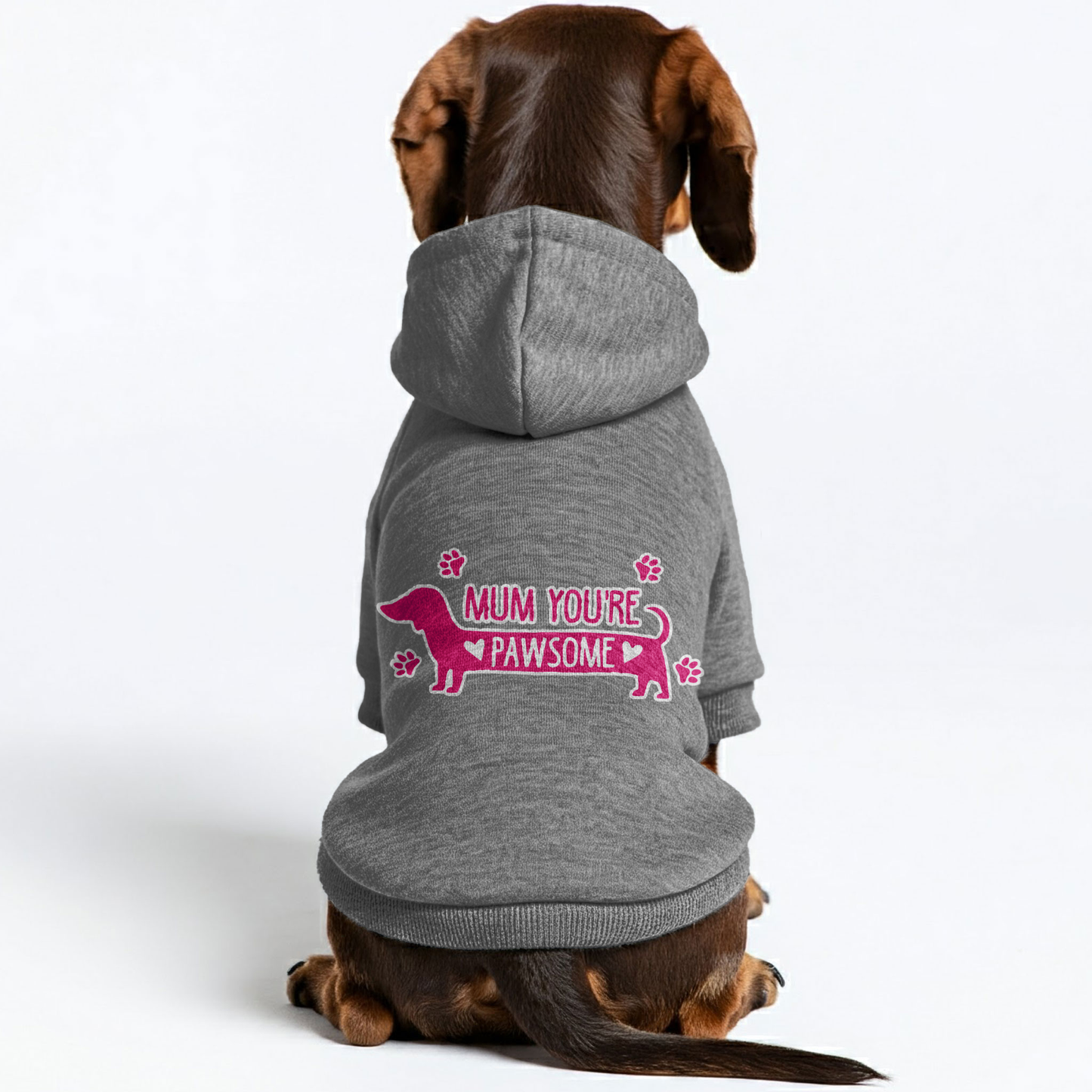 MUM YOURE PAWSOME - Personalized Dachshund Hoodies with Funny Quotes – Stylish, Cozy, and Premium 100% Cotton