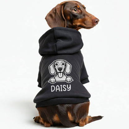 DAISY - Personalized Dachshund Hoodies with your doxie name – Stylish, Cozy, and Premium 100% Cotton