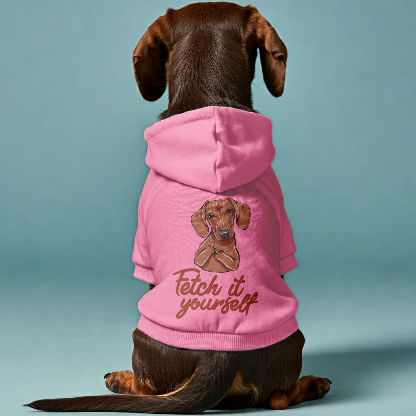 Fetch It Yourself - Personalized Dachshund Hoodies with Funny Quotes – Stylish, Cozy, and Premium 100% Cotton