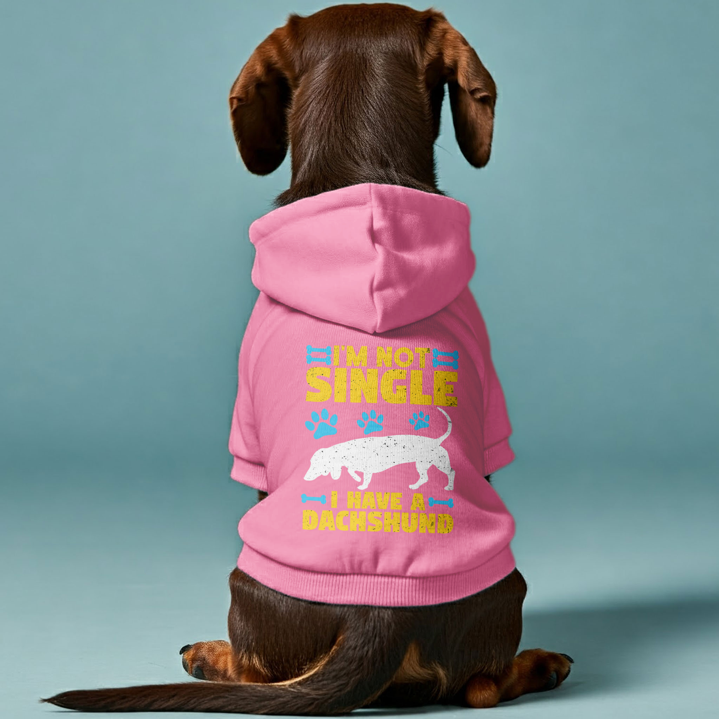 IM NOT A SINGLE - Personalized Dachshund Hoodies with Funny Quotes – Stylish, Cozy, and Premium 100% Cotton