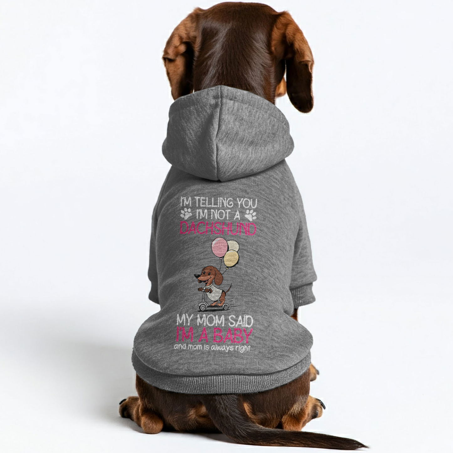 I’m a baby - Personalized Dachshund Hoodies with Funny Quotes – Stylish, Cozy, and Premium 100% Cotton