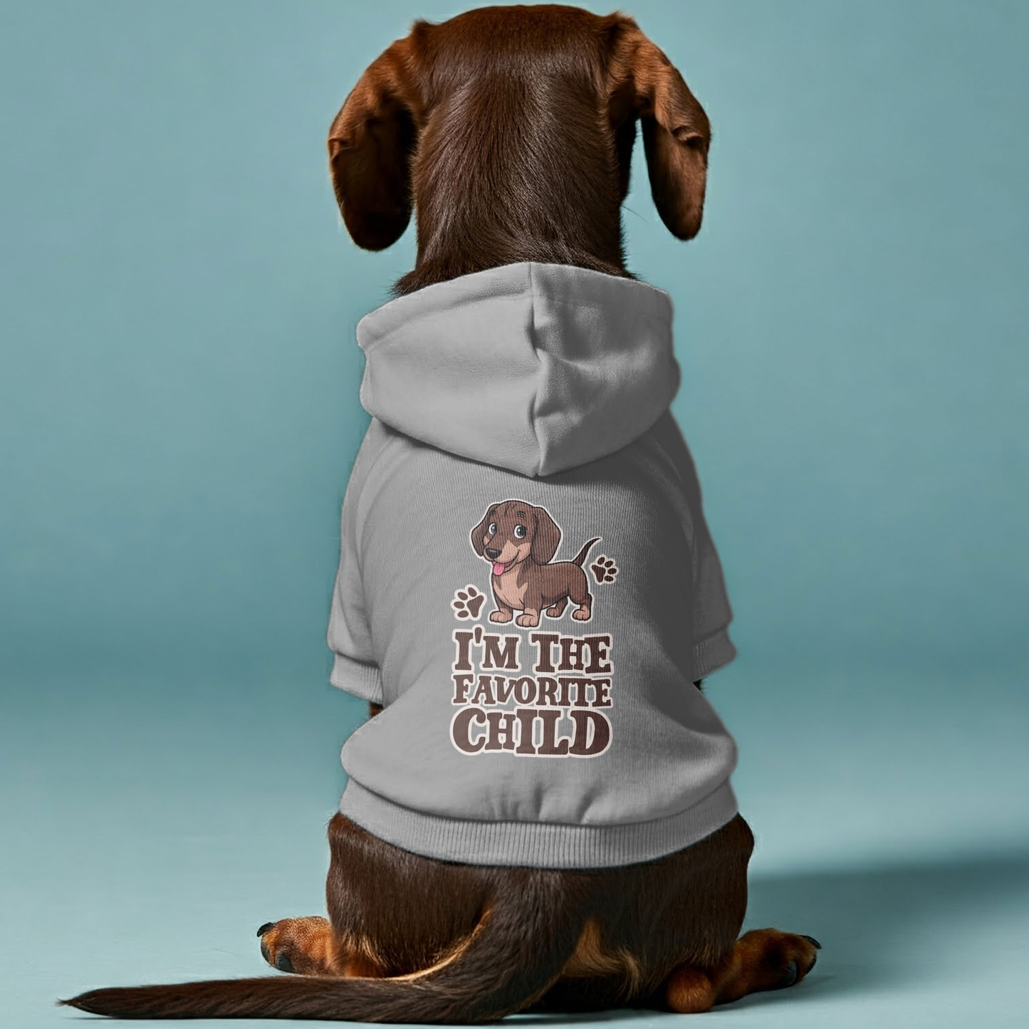 Im The Favorite Child - Personalized Dachshund Hoodies with Funny Quotes – Stylish, Cozy, and Premium 100% Cotton