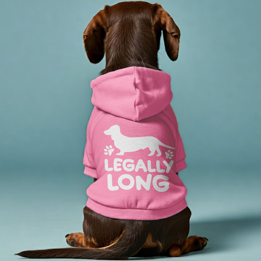 LEGALLY LONG - Personalized Dachshund Hoodies with Funny Quotes – Stylish, Cozy, and Premium 100% Cotton