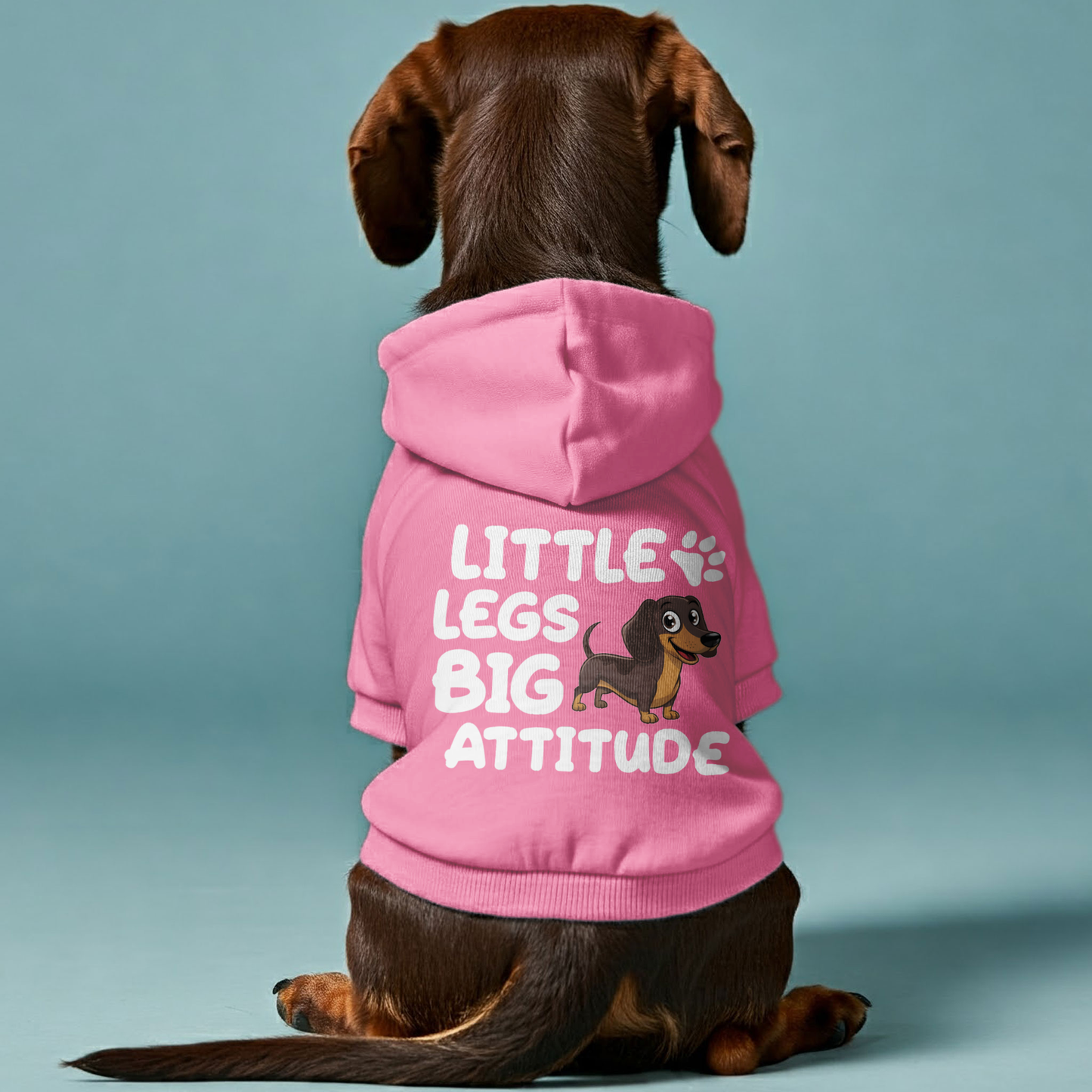 Little Legs, BIG ATTITUDE - Personalized Dachshund Hoodies with Funny Quotes – Stylish, Cozy, and Premium 100% Cotton