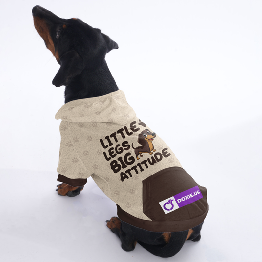 LITTLE LEGS, BIG ATTITUDE  - Hoodies for Dachshunds