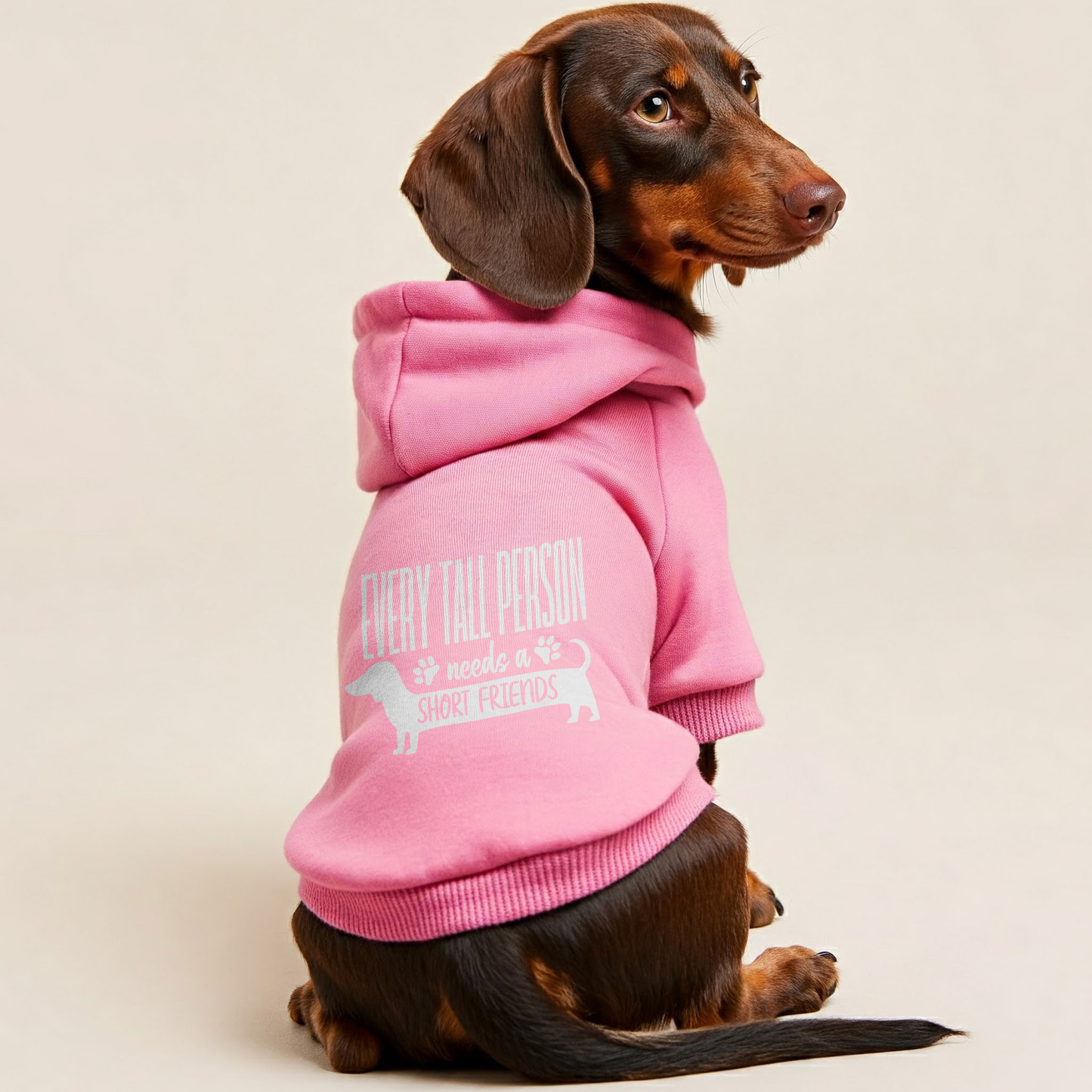 SHORT FRIENDS - Personalized Dachshund Hoodies with Funny Quotes – Stylish, Cozy, and Premium 100% Cotton