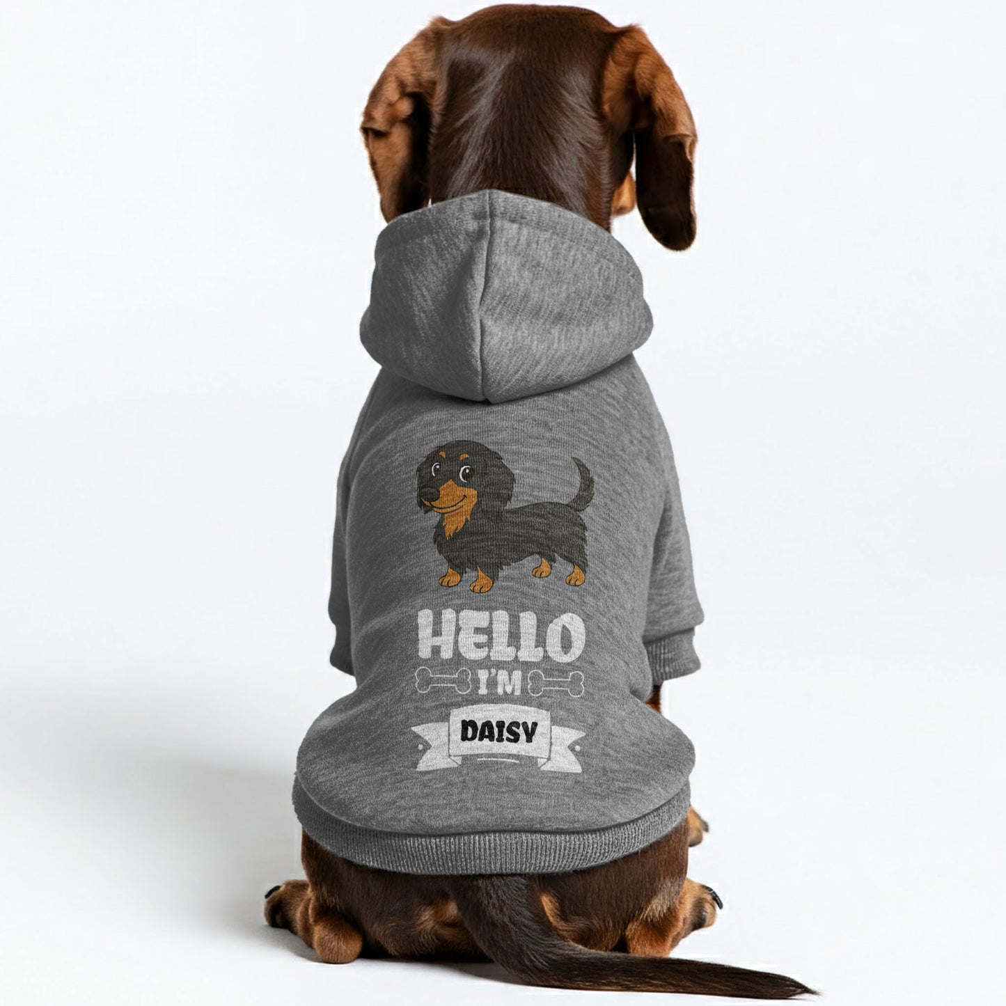 Hello – Personalized Dachshund Hoodies with Your Doxie’s Name & Clipart – Stylish, Cozy & Made from Premium 100% Cotton