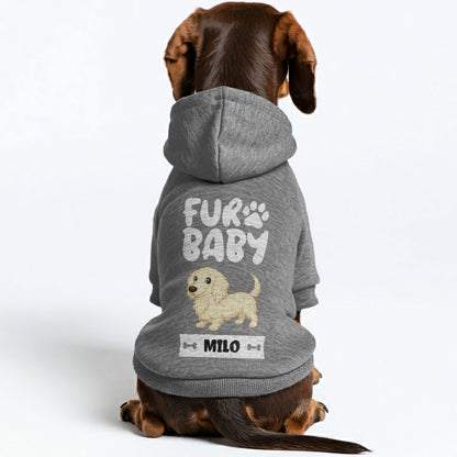 Fur Baby – Personalized Dachshund Hoodies with Your Doxie’s Name & Clipart – Stylish, Cozy & Made from Premium 100% Cotton