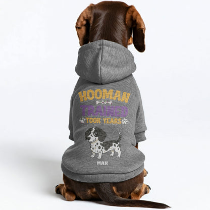 Hooman Trained – Personalized Dachshund Hoodies with Your Doxie’s Name & Clipart – Stylish, Cozy & Made from Premium 100% Cotton