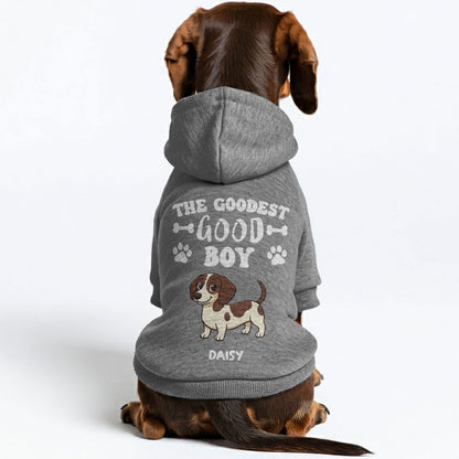 The Goodest Good Girl – Personalized Dachshund Hoodies with Your Doxie’s Name, Gender & Clipart– Stylish, Cozy & Made from Premium 100% Cotton